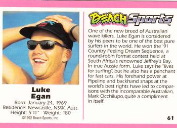 1992 Beach Sports #61 Luke Egan Back